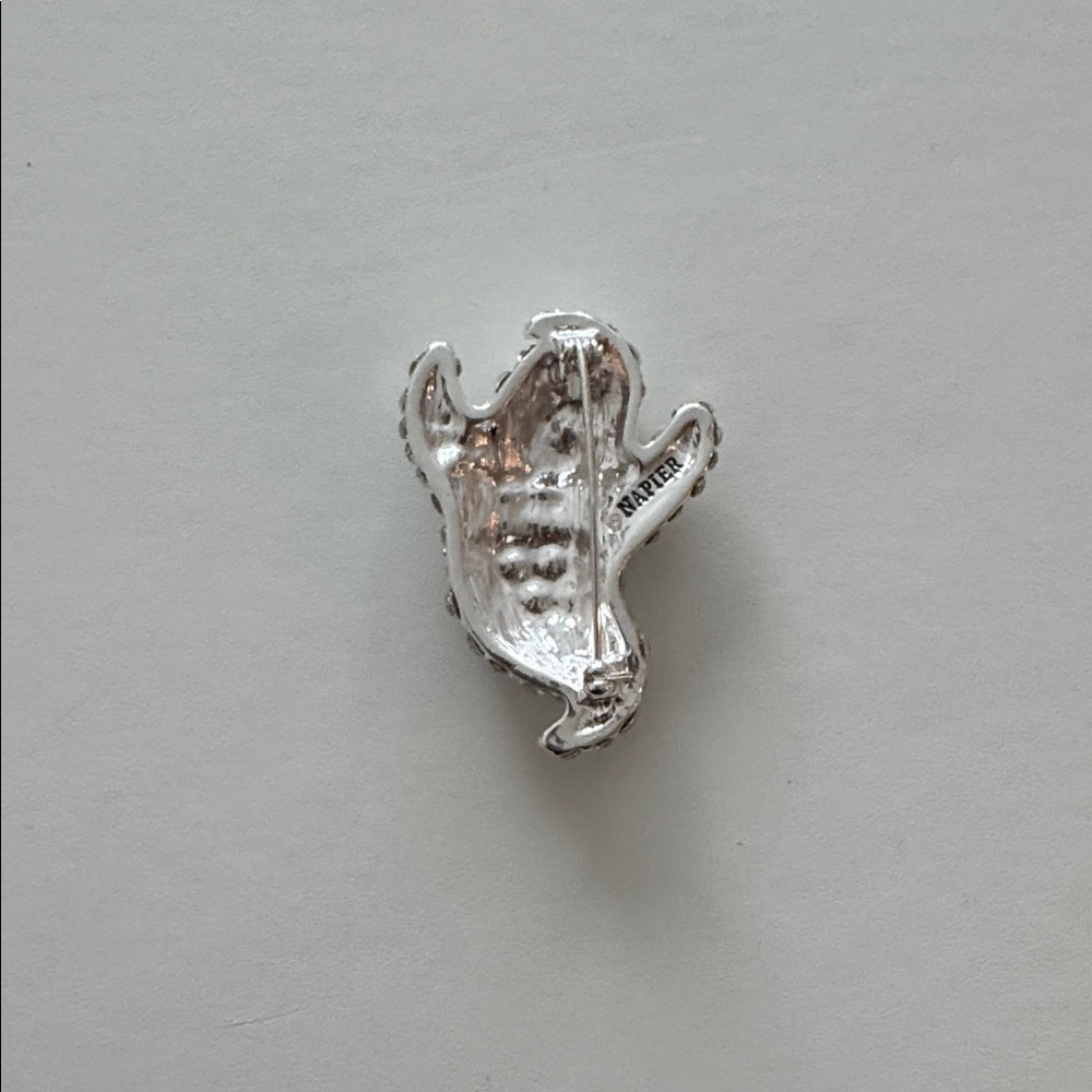 Napier Rhinestone Ghost Brooch - Picture 2 of 2